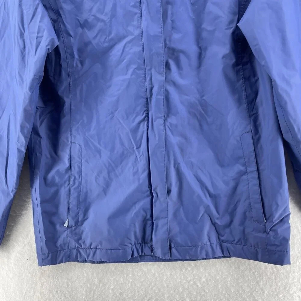 Columbia Jacket Womens L Blue Lightweight Full Zip Mesh Lined Windbreaker Hoodie - Picture 7 of 10